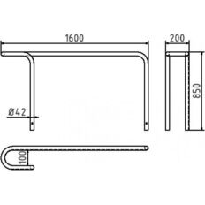 Lean-on hoop stand#for casting in concrete