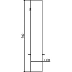 Ground socket for#barrier posts 70 x 70 mm