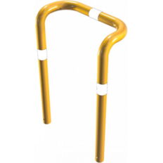 Anti-nudge hoop#double-sided, deep version#steel tube Ø 76 mm#yellow / black