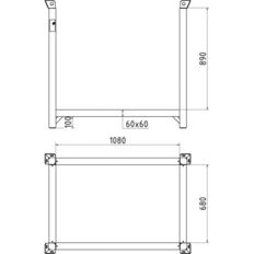 GS tested pallet #1.05 m x 0.68 m #DP suitable for flat pallets