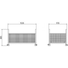 Mesh box pallet#1,43m x 0,87m x 0,70m