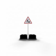 Sign stand #for holding 40 x 40 and 60 x 60 shaft tubes#Device for 4 base plates per side