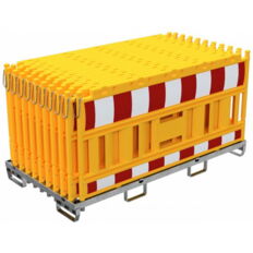 SET#with 20 panel fence#on storage and transport crossbar