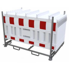 SET#with 20 / 25 panel fence#on stacking pallet