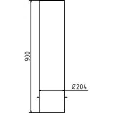 Stainless steel post#Ø 204 mm