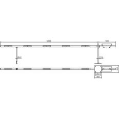 Access barrier with counterweight#and swing post