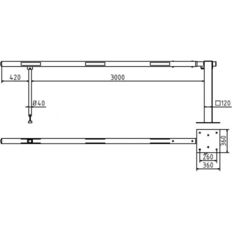 Manual barrier#with pneumatic spring#and hinged pole support