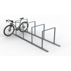 Bicycle rack - row arrangement#lean-on hoop made of steel tube 50 x 12 mm