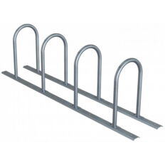 Bicycle rack - row arrangement#lean-on hoop as round hoops Ø 48 mm