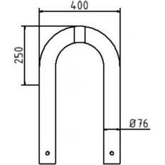 Anti-nudge hoop#steel tube Ø 76 mm#yellow / black