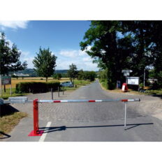 Access barrier with counterweight#and swing post