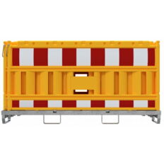 SET#with 20 panel fence#on storage and transport crossbar