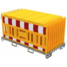 SET#with 20 panel fence#on storage and transport crossbar