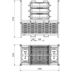 SET #with 30 traffic panels and accessories#on top part and storage and transport pallet