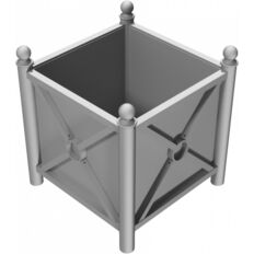 Planters#Round tubes Ø 60 mm vertical#Steel tube 30 x 30 mm horizontal