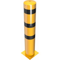 Steel tube bollard Ø 273 x 5 mm#to be fixed by plugs#yellow / black