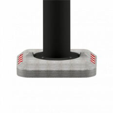 Mobile bollard #with solid concrete base