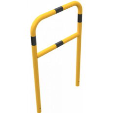 Hoop of steel tube#yellow / black#with cross bar#for casting in concrete