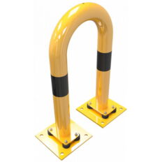 Anti-nudge hoop#flexible, tiltable#steel tube Ø 76 mm#yellow / black