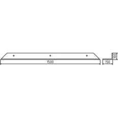 Safety kerb#steel angle 100 x 150 x 10 mm#to be fixed by plugs