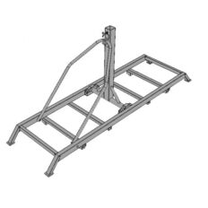 Sign stand #for holding 40 x 40 and 60 x 60 shaft tubes#Device for 4 base plates per side