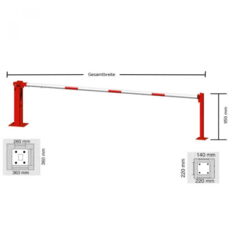 Manual barrier#with pneumatic spring#and fixed pole support