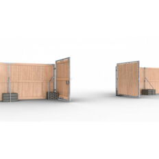 Simple corner wooden fence post#with matching corner top