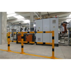 Fixed post#flexible, tiltable#with top and knee bars