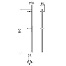 Driving bar for snow pole