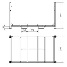 Storage and transport pallet#for 20 KDRF crowd barriers