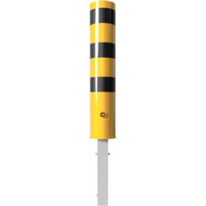 Steel tube bollard Ø 193 x 3,6 mm#removable, with triangular locking mechanism#yellow / black