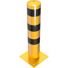 Steel tube bollards Ø 193 x 3,6 mm#to be fixed by plugs#yellow / black