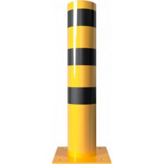 Steel tube bollards Ø 193 x 3,6 mm#to be fixed by plugs#yellow / black