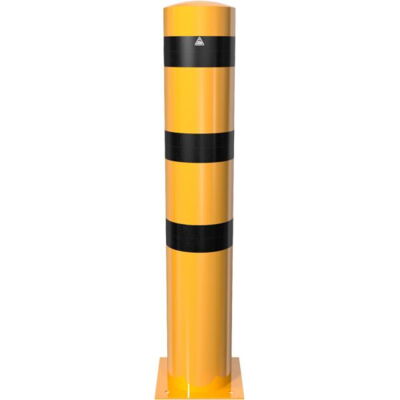 Steel tube bollard Ø 273 x 5 mm#to be fixed by plugs#yellow / black