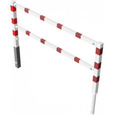 Access barriers#with triangular lock#swing-back#with top and quarter-bent bar