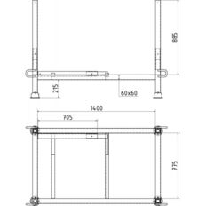 Pallet for crowd barrier, containing of: