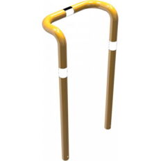 Anti-nudge hoop#double-sided, deep version#steel tube Ø 76 mm#yellow / black