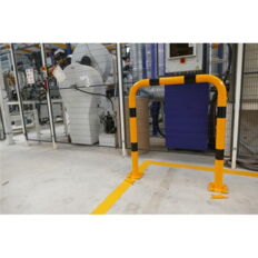 Anti-nudge hoop#flexible, tiltable#steel tube Ø 76 mm#yellow / black
