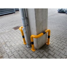 Anti-nudge hoop#double-sided, deep version#steel tube Ø 76 mm#yellow / black