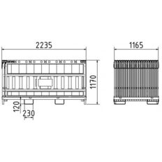 SET#with 20 panel fence#on storage and transport crossbar