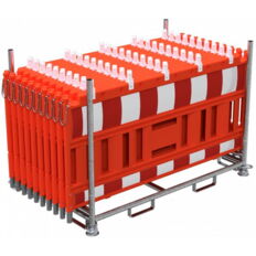 SET#with 20 / 25 panel fence#on stacking pallet