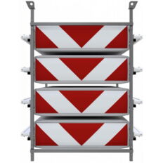 SET#with 80 traffic panels#on storage and transport frame