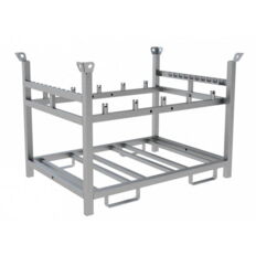 Storage and transport pallet for #10 traffic panels, for base plates and traffic panel lights