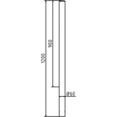 Stainless steel post#Ø 60 mm