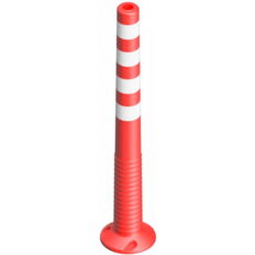 Flexipost red#white refl. stripes#Ø 80 mm