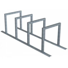 Bicycle rack - row arrangement#lean-on hoop made of steel tube 60 x 60 mm