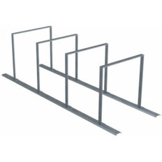 Bicycle rack - row arrangement#lean-on hoop made of steel tube 50 x 12 mm