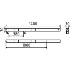 Protective railing#Steel tube 70 x 70 mm