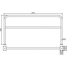 Hoop of steel tube#Ø 48 x 2,5 mm#with cross bar#for plugging down