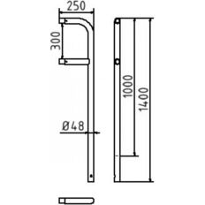 Protective railing#Steel tube Ø 48 mm